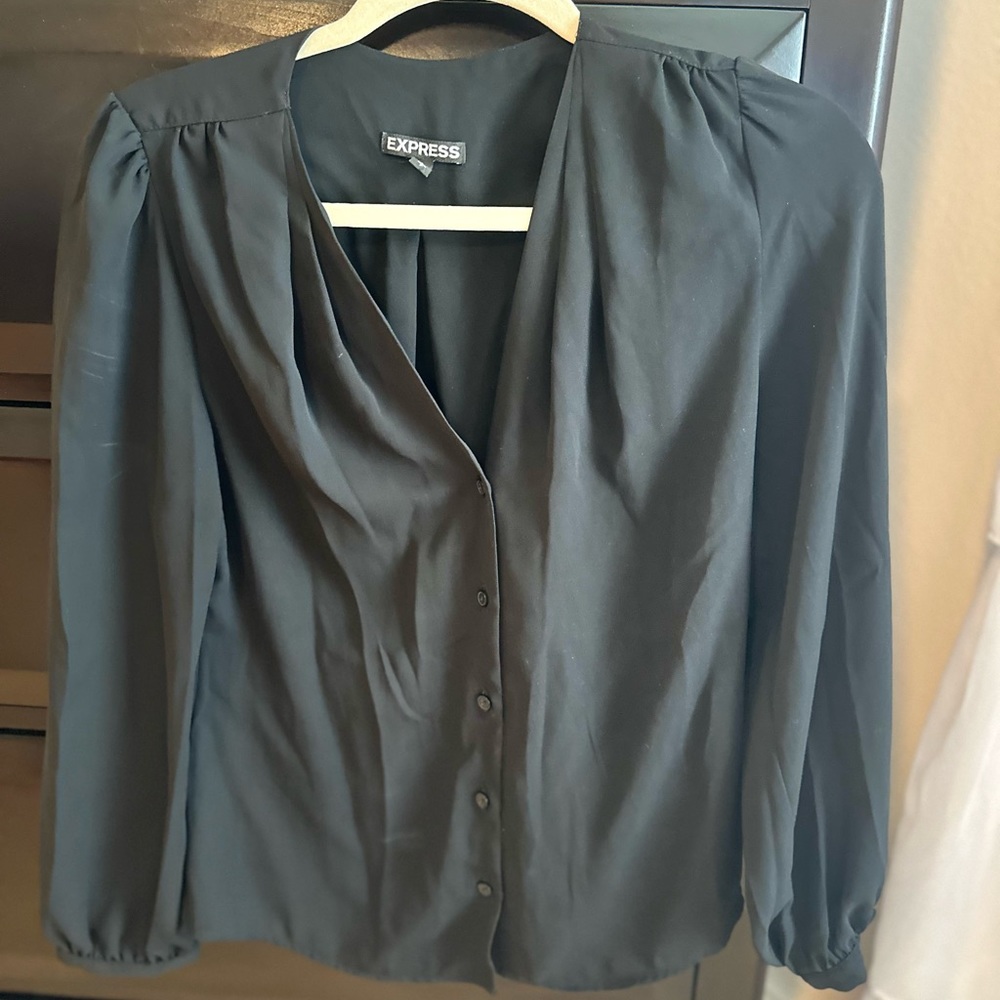 Black chiffon shirt